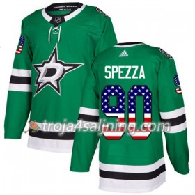 Dallas Stars tröja Jason Spezza 90 Adidas 2017-2018 Kelly Grön USA Flag Fashion Authentic - NHL Tröjor Herr